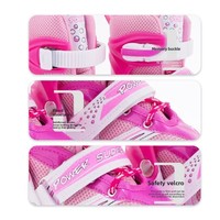 Meilleures ventes : Patins à roulettes pour enfants à quatre roues, double rangée, en PU/maille, roulements ABEC-7, largeur 12 cm, taille réglable, plusieurs tailles disponibles