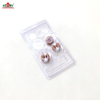 Recyclable PET PVC Blister Clamshell Emballage Carte Complète Blister Boîte D'emballage En Plastique Piégé Blister pour Pièces Métalliques 0.5mm