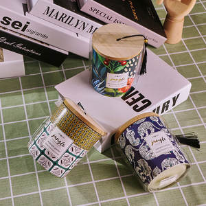 LANJO Elegant Gift Box Strong Scented Oil <b>Candle</b> Home Decoration Custom Soy Wax Glass Jar Thanksgiving Christmas Handmade - Product Image 6