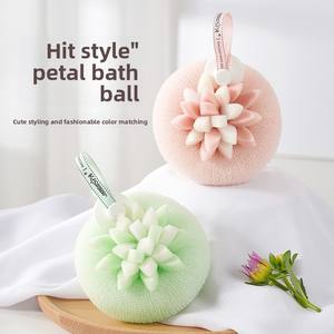 High-End Women's Modern Ultra-Soft PU Bath Flower with Suction Cup Non-Scattering <b>Bubble</b> Bath Artifact <b>Scrubbing</b> - Product Image 5