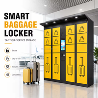 Casilleros Electrónicos de Almacenamiento de Equipaje de Autoservicio para Estaciones de Tren con Aceptador de Billetes y Monedas, Casilleros Inteligentes con Pago Móvil