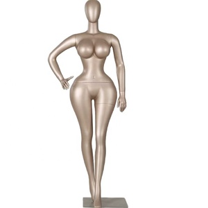 Mannequin <span class=keywords><strong>femme</strong></span> <span class=keywords><strong>grande</strong></span> <span class=keywords><strong>taille</strong></span> rose champagne, <span class=keywords><strong>taille</strong></span> fine, poitrine et fessiers généreux, corps entier en fibre de verre, pour présentoirs - Product Image 3