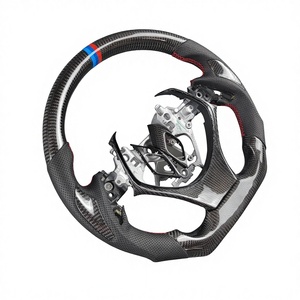 Volant en fibre de carbone style <span class=keywords><strong>GR</strong></span> pour <span class=keywords><strong>Toyota</strong></span> <span class=keywords><strong>C</strong></span>-<span class=keywords><strong>HR</strong></span> / IZOA 2018-2025 - Cuir perforé et surpiqûres rouges - Product Image 2