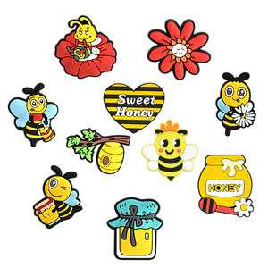 귀여운 작은 벌 만화 PVC 재사용 가능한 자석 냉장고 자석 창의적인 부드러운 자석 조기 교육 스티커 냉장고 - Product Image 3