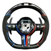 Personnalisation en cuir M Sport pour BMW M3 M4 M5 F80 F82 E90 E9 X5 F15 X6 F16 F10 F30 F32 F36 F60 en fibre de carbone forgée avec LED