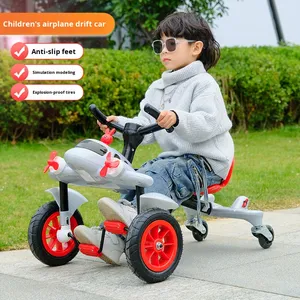 Drift Car Avion Kart électrique à quatre roues pour enfants Jouet à conduire pour garçons et filles de 2 à 7 ans Petit ventilateur électrique - Product Image 3