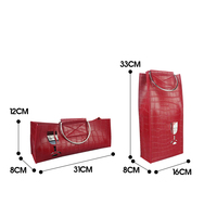Sac isotherme de conception de crocodile de luxe portable personnalisable avancé pour bouteilles de vin idée cadeau