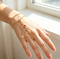 Bracelet de doigt XUPING en acier inoxydable couleur or 14 carats, bijoux de fête, vente en gros, chaîne de main, bracelet de doigt