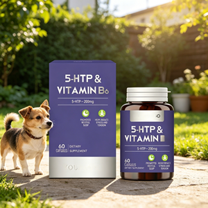 Cápsulas de 5-HTP 200mg con Vitamina B6, Suplemento Diario para el Cuidado del Sueño Relajante para Cachorros, Gatitos, Perros y Gatos - Product Image 2