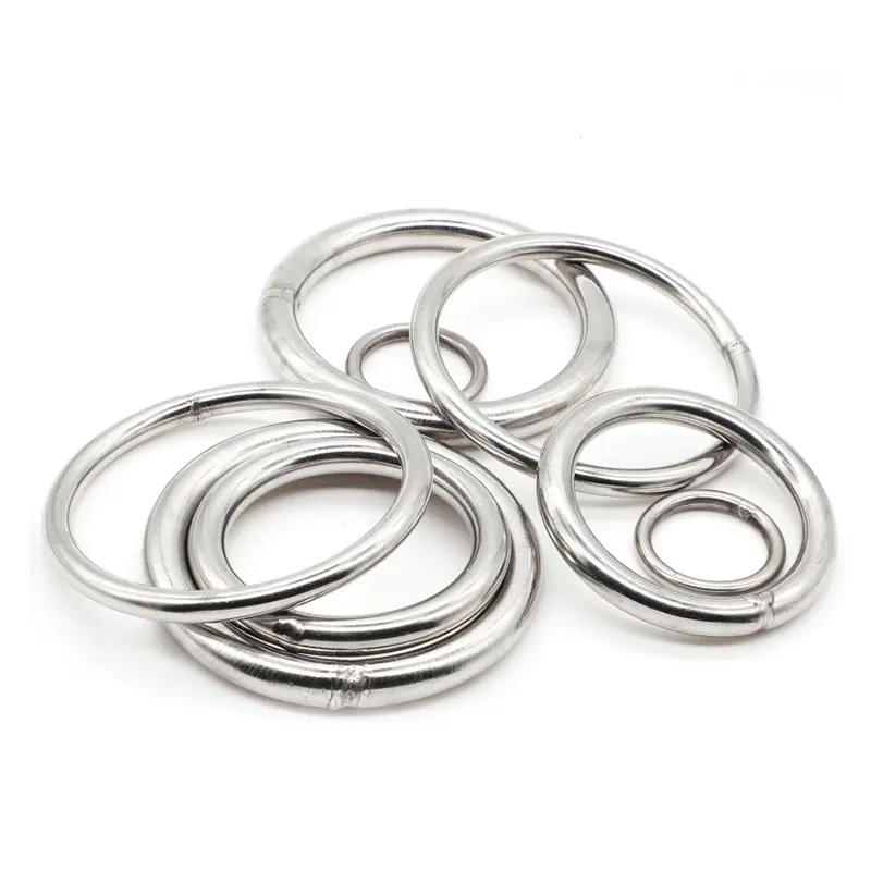 Boucle de sac en métal en acier inoxydable, anneau rond pour accessoires de sac