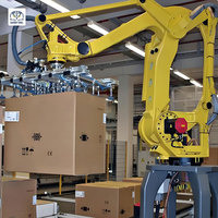 Lengan Robot Palletizing Otomatis untuk Lini Pengemasan, Palletizer Robot 4-Axis Terkontrol PLC