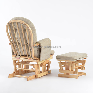 Fauteuil à bascule de maternité et d'allaitement 7 positions en bois pour chambre d'enfant et salon - Product Image 4