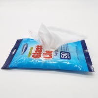 20 Pcs Tisu Basah Biodegradable untuk Perjalanan, Bahan Spunlace, Ukuran 20x15cm