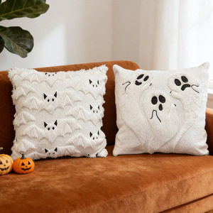 Fundas de Cojín con Diseño de Fantasmas para Halloween, Almohadas Bordadas y Acolchadas para Decoración Festiva del Hogar, Venta al Por Mayor - Product Image 2