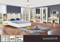 Ensemble de meubles de chambre à coucher pour hôtel 5 étoiles, mobilier de chambre à coucher d'hôtel avec lit king-size