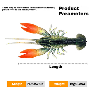 Leurres <span class=keywords><strong>de</strong></span> pêche artificiels pour eau salée, 7cm 12g, crevettes bioniques lestées au plomb, appâts <span class=keywords><strong>de</strong></span> pêche pour crevettes marteau - Product Image 4