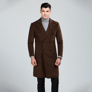 <span class=keywords><strong>Cappotto</strong></span> Lungo Trench da <span class=keywords><strong>Uomo</strong></span> di Alta Qualità, Invernale e Caldo, in Vera Lana e Cachemire - Product Image 4