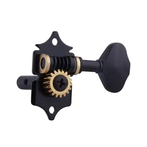 Black Golden Open Style Guitar Machine Head Tuning Pegs Locking Tuners for Classical Guitar