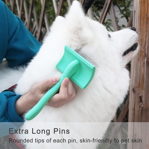 Goldpets OEM 61x190mm Brosse à poils pour animaux de compagnie Brosse à poils pour chien à picots extra longs Dos incurvé Petite taille Spazzola Per Animali Brosse douce pour animaux de compagnie - Product Image 5