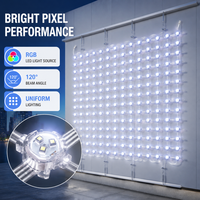 Éclairage de façade média extérieur à LED RVB adressables IP67 DMX512 pour projets architecturaux de bâtiments