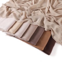 Hijabs en rayonne, couleur unie, avec franges, légers, pour femmes musulmanes, foulard quotidien modeste