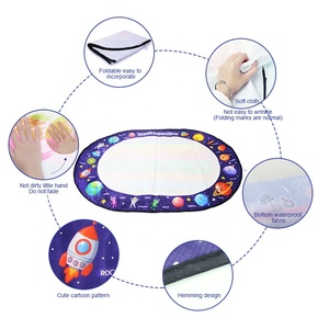 Jinying - Tapete de Agua Mágico Educativo Grande para Niños, con Diseño de Espacio Estelar, Ovalado, con Rotulador - Product Image 3