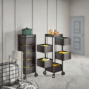 Déstockage usine - Panier rotatif multifonctionnel à 360 degrés, 5 niveaux, non pliable, en tôle, pour amélioration de cuisine - Product Image 3