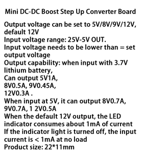 Mini <span class=keywords><strong>convertisseur</strong></span> élévateur de DC-DC 3V 3.2V 3.3V 3.7V <span class=keywords><strong>5V</strong></span> 9V à <span class=keywords><strong>12V</strong></span> régulateur de tension Module de carte PCB peut définir <span class=keywords><strong>5V</strong></span>/ 8V/ 9V - Product Image 3
