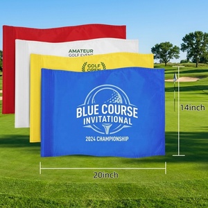 Drapeau de <span class=keywords><strong>golf</strong></span> en nylon 420D à double couture, 20x14 pouces, avec tube d'insertion en plastique, couleur unie, pour parcours de <span class=keywords><strong>golf</strong></span> et practice - Product Image 5