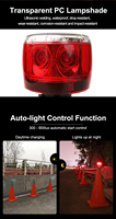 Feu de signalisation solaire prismatique clignotant à 6 LED haute intensité en plastique étanche IP66 pour la sécurité urbaine et routière en extérieur