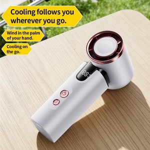 Palm-size Portable Mini Handheld <b>Fan</b> Rapid cooling Rechargeable <b>Fan</b> with High-Brightness <b>LED</b> Display Pocket <b>Fan</b> - Product Image 3