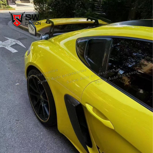 Nouveau couvercle de persiennes d'aération latérale de fenêtre arrière en fibre de carbone <span class=keywords><strong>GT</strong></span> Style <span class=keywords><strong>718</strong></span> pour Porsche <span class=keywords><strong>718</strong></span> Cayman - Product Image 5
