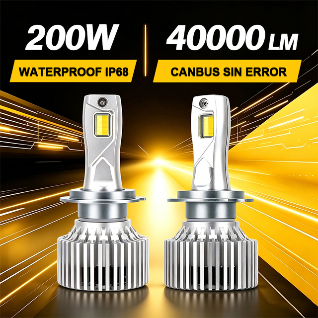 V9D Super Bright CSP 4575 Chip 200W 40000lm Led Headlight for Car 12V 24V Luces Led Auto H1 H3 H8 H4 9005 9006 Led Headlights