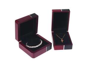 Caja de Joyería de Piel Sintética Texturizada de Alta Gama Shero Luxury Premium, Color y Tamaño Personalizados para Collares, Colgantes y Regalos - Product Image 5