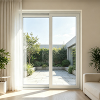 Fenêtre coulissante UPVC à cadre étroit et grande vue pour appartement en ville, système de poulies silencieux et fluide