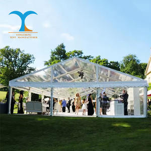 Tentes <span class=keywords><strong>de</strong></span> mariage <span class=keywords><strong>de</strong></span> luxe en PVC avec structure en aluminium transparent, tentes <span class=keywords><strong>de</strong></span> réception fermées 15m x 30m, chapiteaux pour 500 personnes, imperméables quatre saisons - Product Image 2