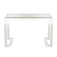 Escritorio de Oficina de Acrílico Transparente de Diseño Moderno, Precio de Fábrica, Mesa Larga de Cristal Transparente, Escritorio de Vidrio con Excelente Visibilidad