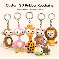 Porte-clés personnalisé en PVC caoutchouc 3D, figurine mignonne d'anime ou de dessin animé, pour cadeaux de co-marquage de marque