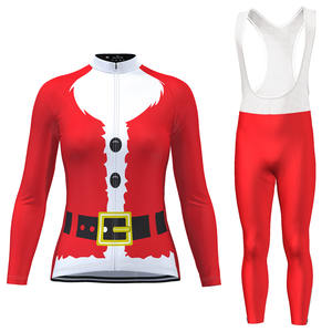 HIRBGOD Set da <span class=keywords><strong>Ciclismo</strong></span> per Donna con <span class=keywords><strong>Maglia</strong></span> a Maniche Lunghe e Pantaloni, T-Shirt da <span class=keywords><strong>Ciclismo</strong></span> con 3 Tasche Posteriori, Pantaloni da Bicicletta con Inserto per Sella - Product Image 3