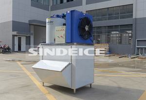 SINDEICE mesin es serpihan 1,5 ton 1ton penjualan langsung dari pabrik kompresor bersertifikasi CE kualitas makanan Motor PLC dapat dipindah pembuatan es - Product Image 5