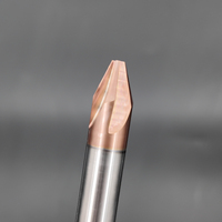Fraise conique en carbure de tungstène massif revêtue d'AlTin HRC55/HRC60, haute précision, pour usinage de moules en acier CNC, OEM/ODM
