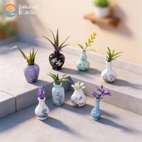 YIDA Vas Bunga Resin Mikro-landscape Kreatif, Ornamen Kecil Vintage, Dekorasi DIY Kelas Atas, Gaya Baru