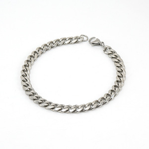 Zogxin Men's Stainless Steel Cuban Chain Bracelet 7mm Hexagon Geometric Hip Hop Jewelry Gift - Product Image 5