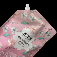 Pochettes biodégradables personnalisés pour boisson de jus de 1oz support d'emballage de boisson alimentaire liquide à eau claire pochette avec bec verseur sac lotion en mylar