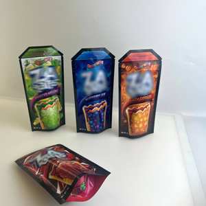 3.5g 7g 14g Dispensaire Utilisation Preuve Enfant Forme Personnalisée Mylar Sac Comestible Cookie Doypack Infusé Gummy Packaging Die Cut Mylar Sac - Product Image 2