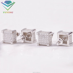 Pendientes de diamantes de moissanita de moda, moissanita VVS, chapados en oro, plata de ley 925, certificado GRA, pasan la prueba del probador de diamantes. - Product Image 1
