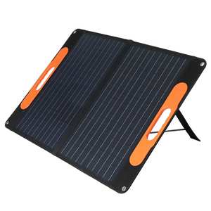 ชุดแผงโซลาร์เซลล์แบบยืดหยุ่นกันน้ำ 60W-200W สำหรับชาร์จโทรศัพท์มือถือและแล็ปท็อป พับเก็บได้ สำหรับตั้งแคมป์ พาวเวอร์แบงค์สำหรับกิจกรรมกลางแจ้ง - Product Image 1