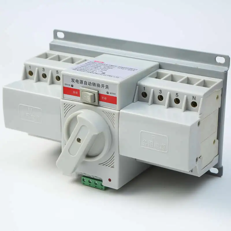 Interruptor de transferência automática de dupla potência com interruptor elétrico de 2 vias, fornecido pela marca de alta qualidade de ATS de nível CB em miniatura