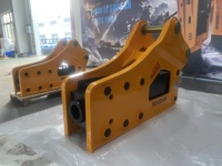 Marteau brise-roche hydraulique latéral robuste SB50 pour excavatrices de 9 à 16 tonnes, diamètre de la pointe de 100 mm, jaune, construction, exploitation minière, garantie 1 an