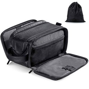 BSCI factory <b>Toiletry</b> <b>Bag</b> for <b>Men</b>&Women Large Travel Shaving Dopp Kit Water-resistant Bathroom <b>Toiletries</b> Organizer PU Leather - Product Image 1